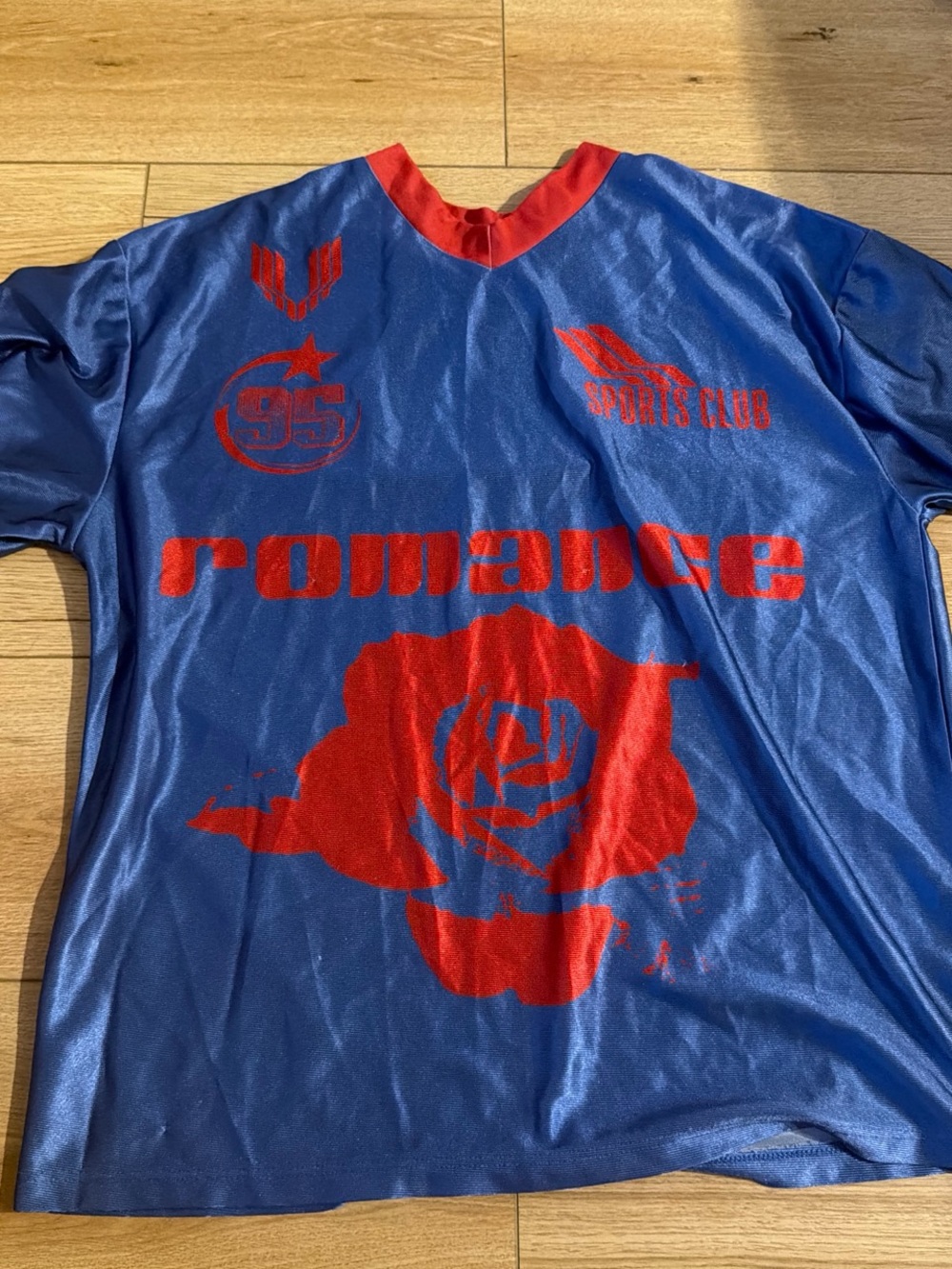 UO blue and red jersey